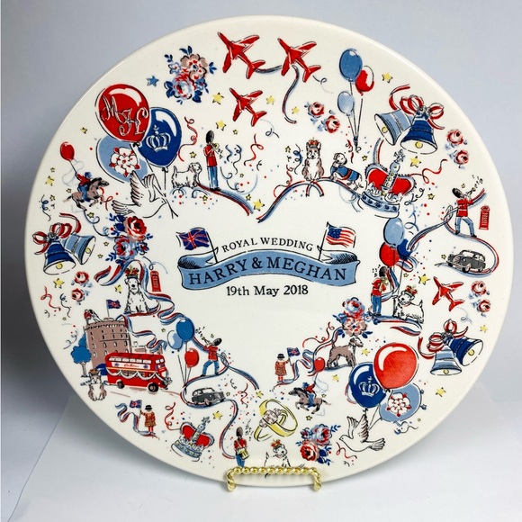 Cath Kidston Royal Wedding Plate Brand new Limited Edition Rare Harry & Meghan - Picture 1 of 8